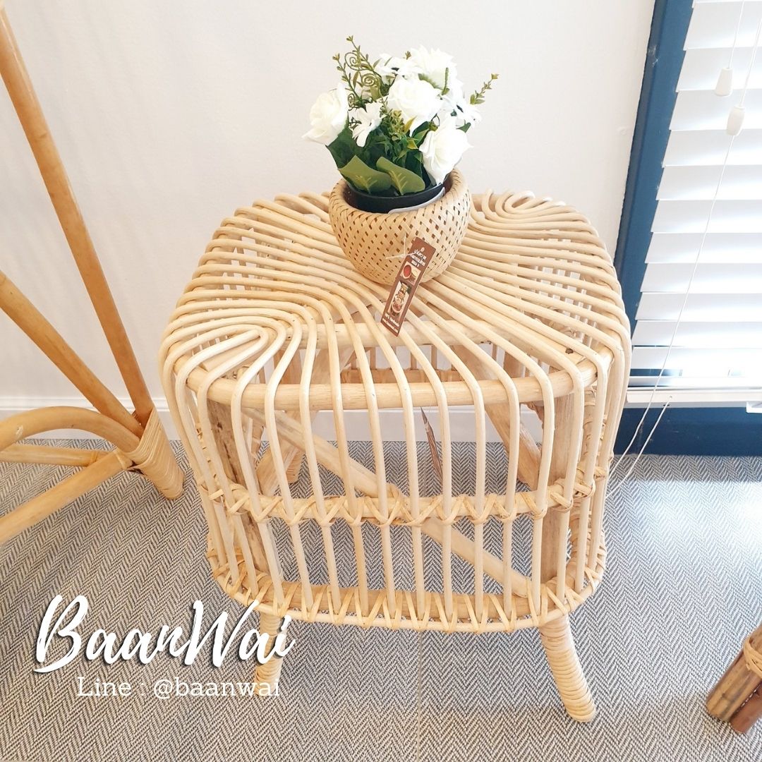 โต๊ะหวาย เก้าอี้นอนหวาย+ที่พักเท้าหวาย rattan s