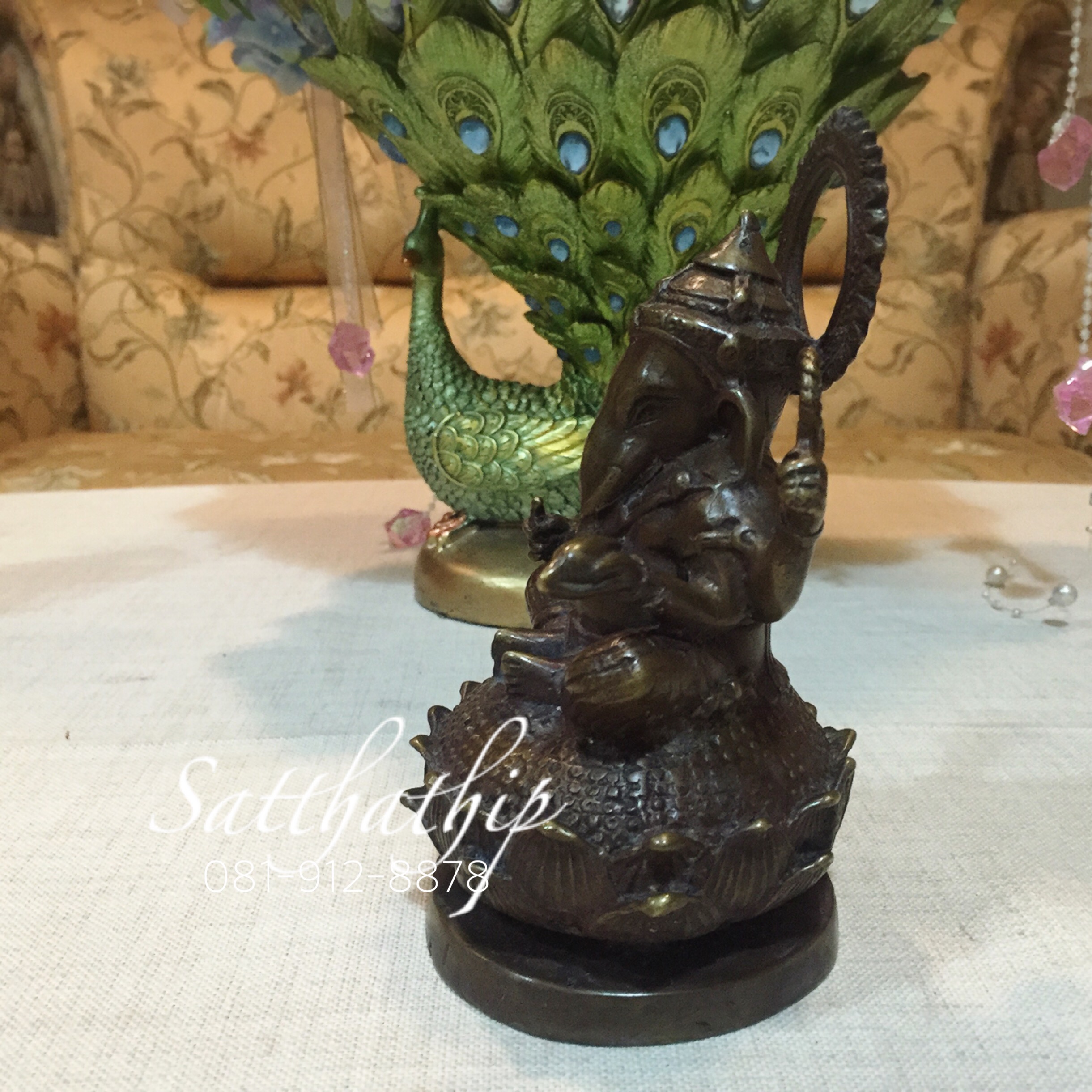 พระพิฆเนศปาง พระรีนาโมจัน คณปติ (ทองเหลืองรมดำ) - Ganesha: Lord of Success