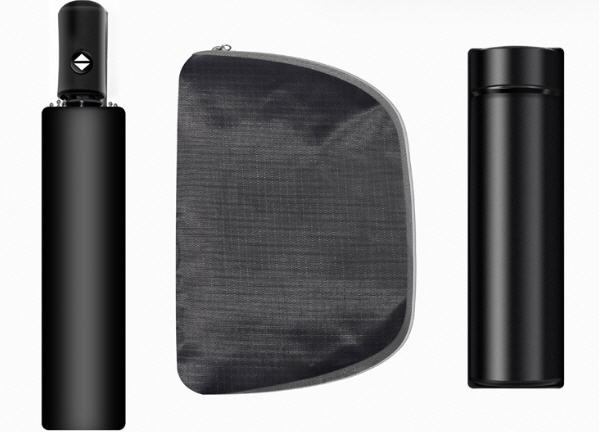 ชุดกระบอกน้ำสแตนเลส+เป้พับได้+ร่ม