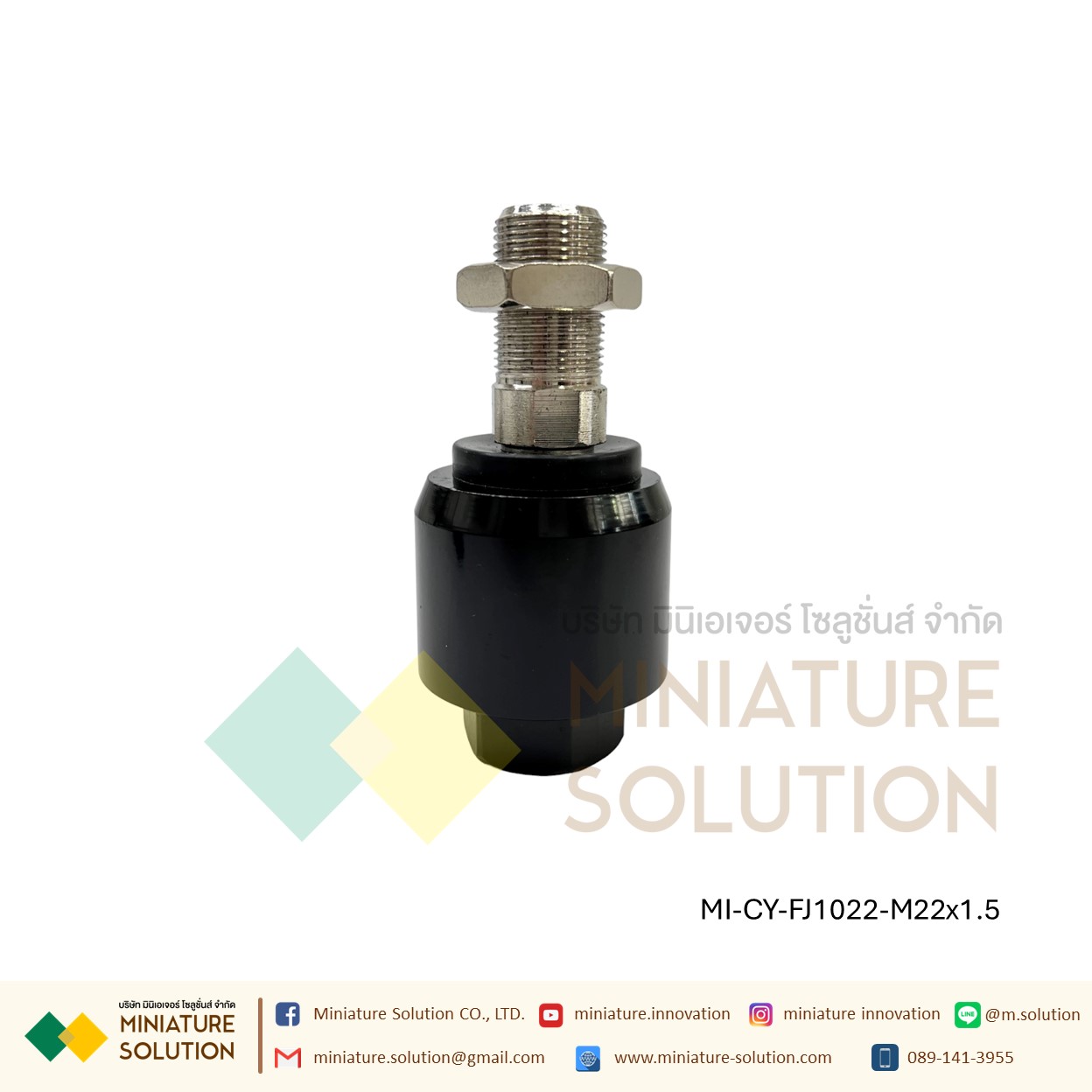 FJ10 JA FD Series- ข้อต่อปลายแกน โฟลดิ้งจ๊อย ข้อต่อกระบอกลม M16*1.5 M18*1.5 M20*1.5 M22*1.5