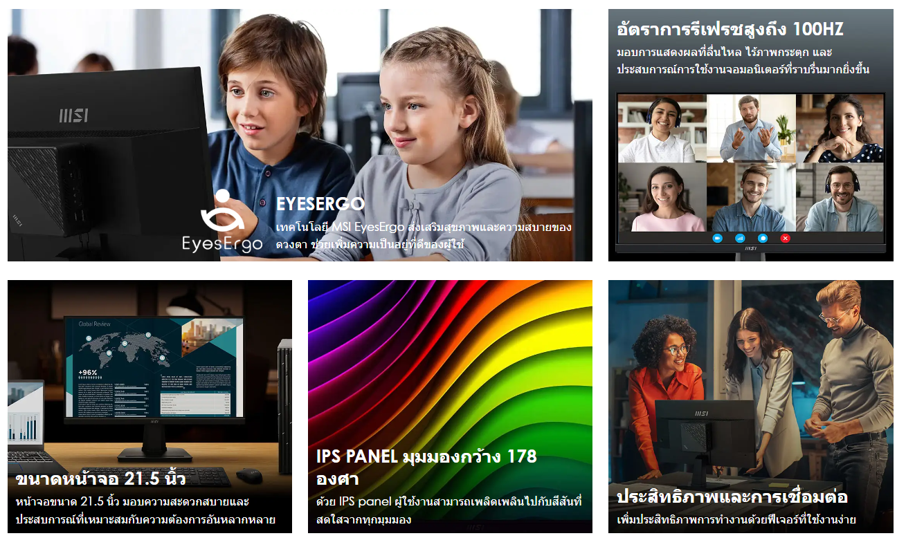 Monitor MSI PRO MP225 EyesErgo 21.5 "