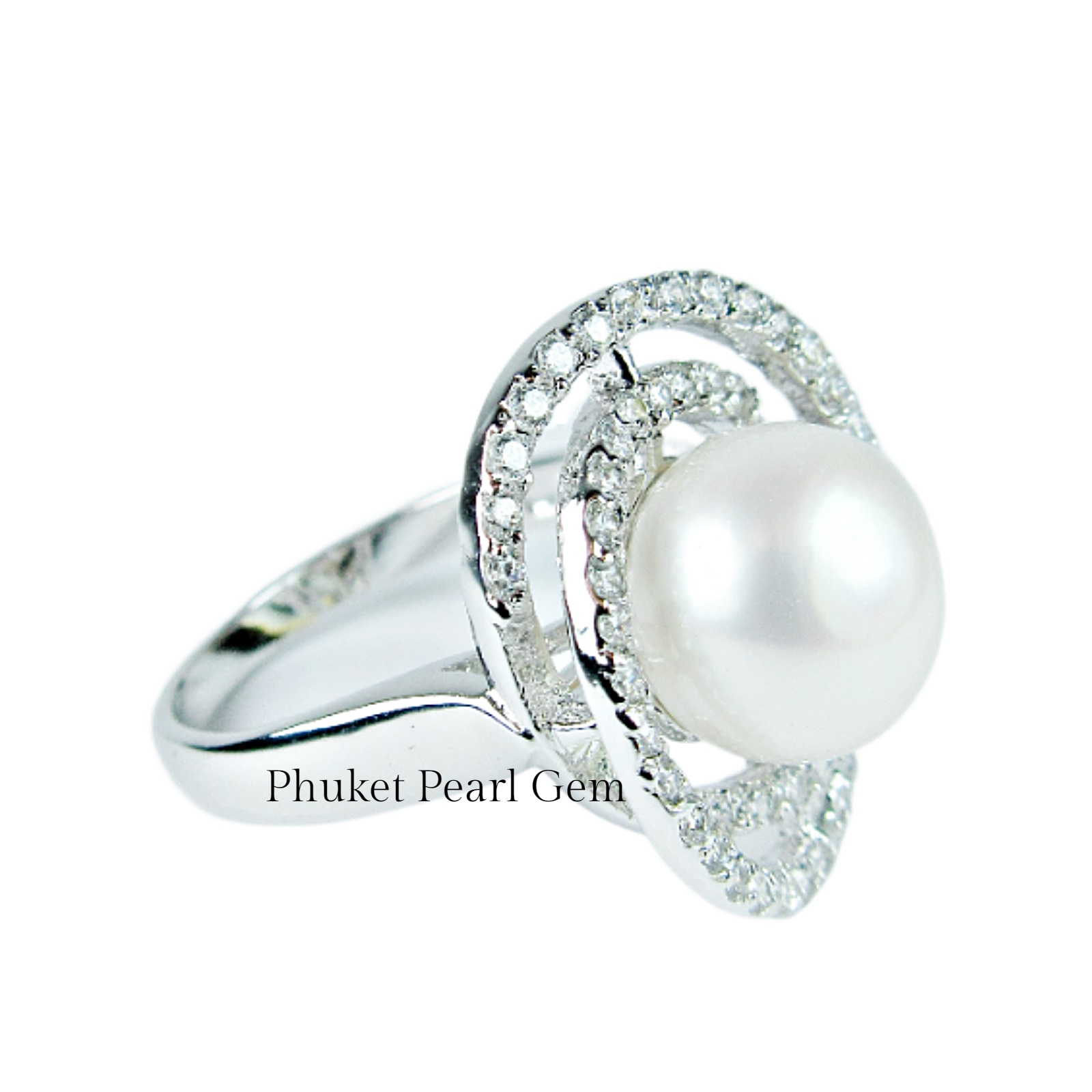 Elegance Silver Pearl Ring