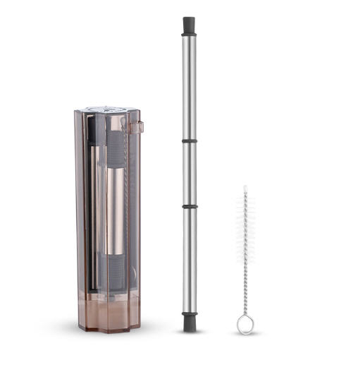 หลอดพับได้,หลอดพกพา,ชุดหลอดสแตนเลส