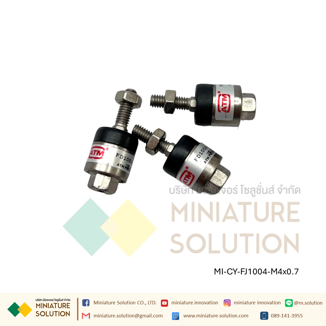 FJ10 JA FD Series- ข้อต่อปลายแกน โฟลดิ้งจ๊อย ข้อต่อกระบอกลม M3 M4 M5 M6 M8 M10 M12 M14