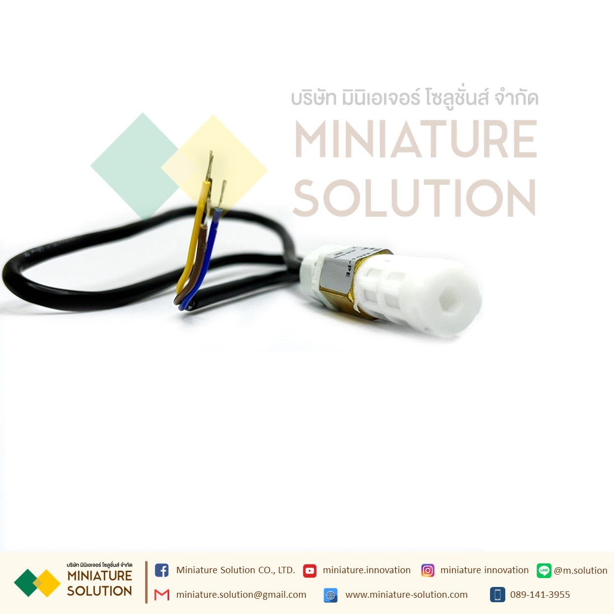 Temperature and humidity sensor transmitter RS485 mini Prob (หัว PE)