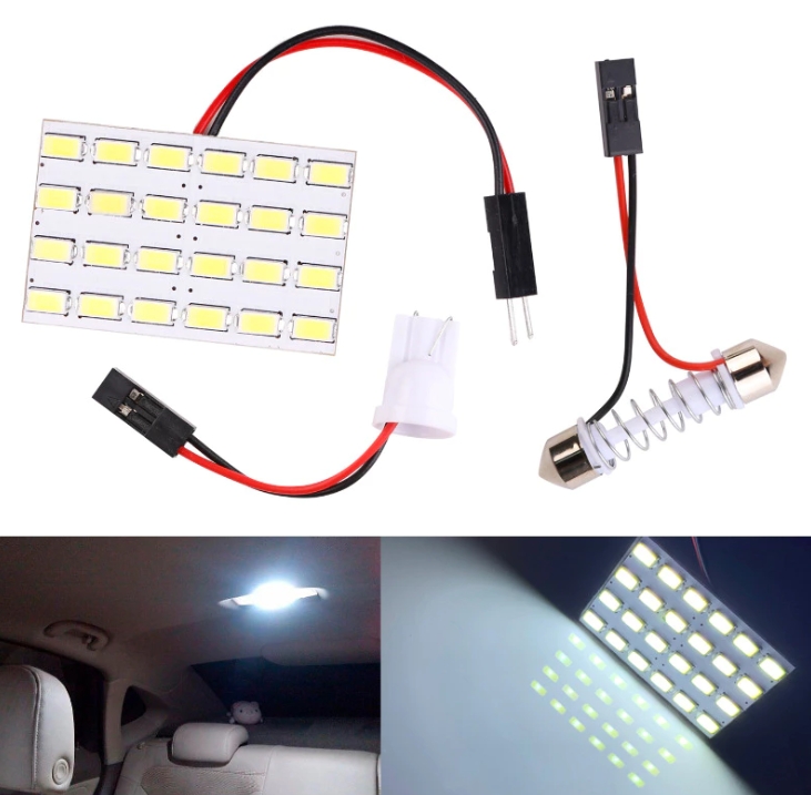 ไฟเพดาน LED 24ชิป F5630 24V ไฟในเก๋ง ไฟห้องโดยสาร สำหรับรถบรรทุก