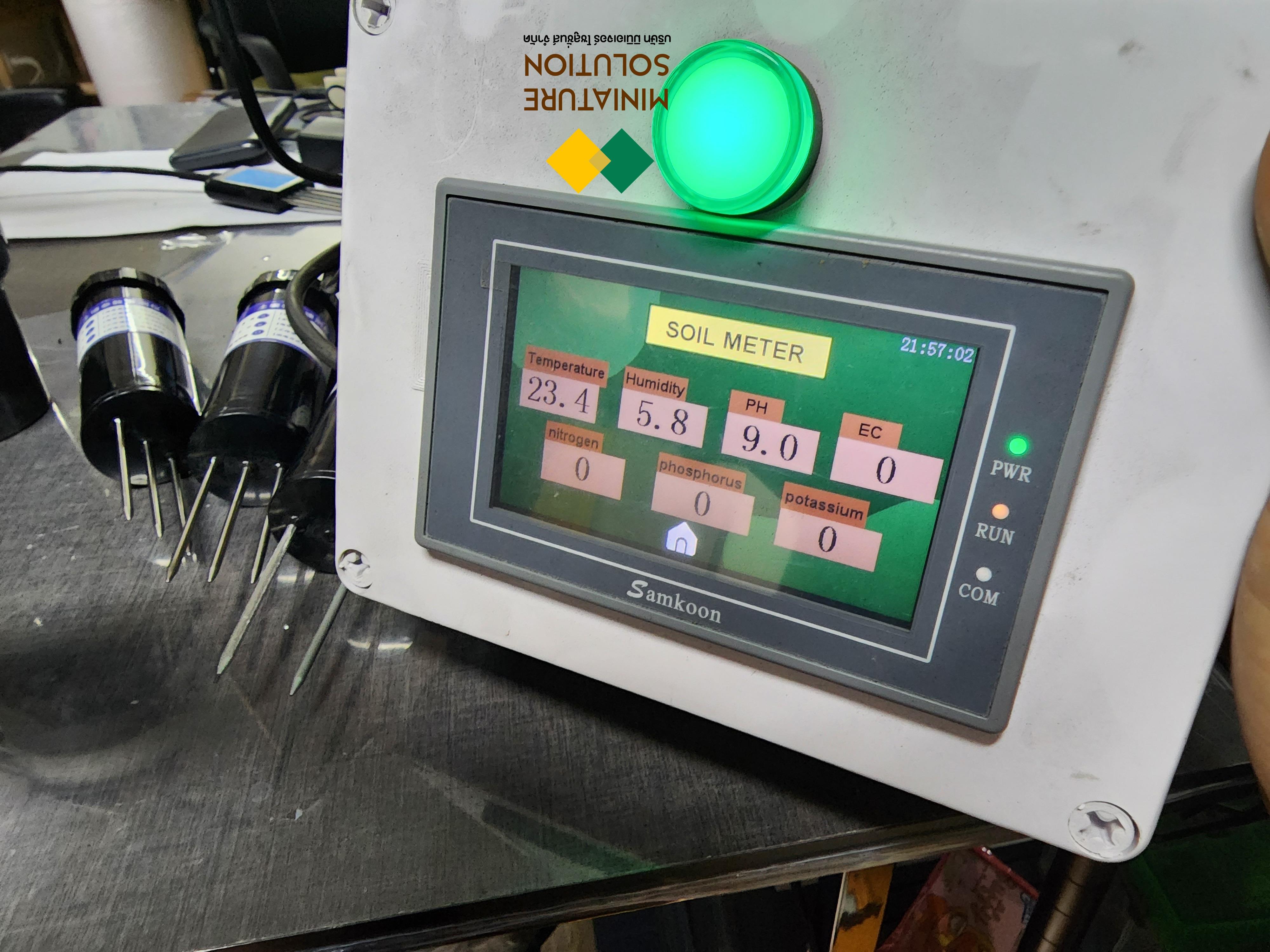 เครื่องวัดคุณภาพดิน เครื่องวัดค่าคุณสมบัติในดินแบบพกพา แสดงค่าอุณหภูมิ ความชื้น EC PH NPK Soil Meter For Plants Smart [Sensor 7in1]