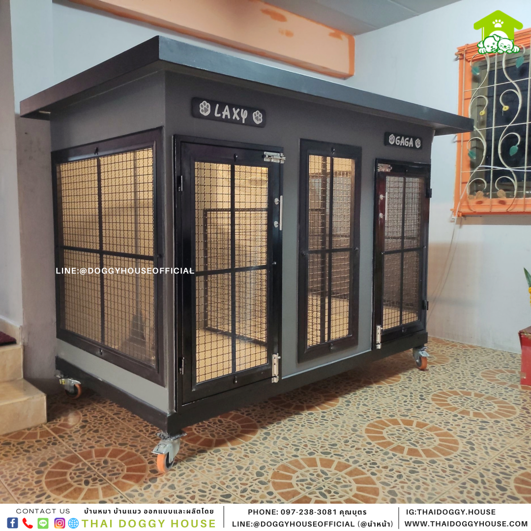 บ้านหมา 2 ประตู BOX STYLE