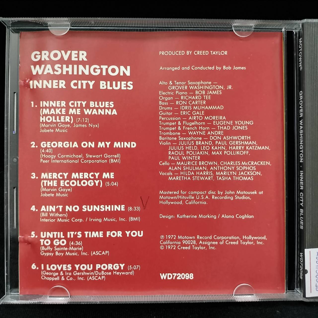 Grover Washington, Jr. – Inner City Blues / GERMANY / ปกในมีรอยปากกาเล็กน้อย / มีรอยบ้าง