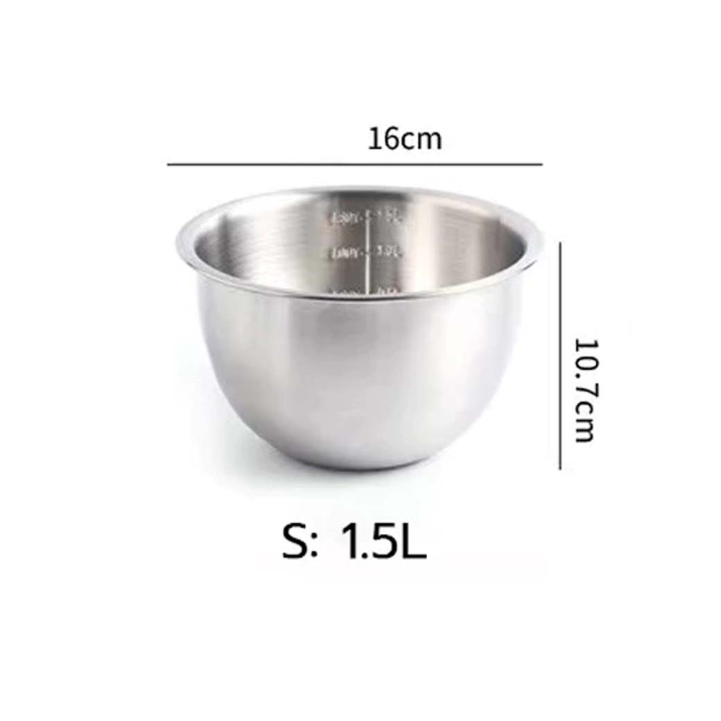 ชามผสมสแตนเลส ทรงลึก เล็ก 1.5 ลิตร Stainless Steel Mixing Bowl 1.5 Lt. (12-8086)