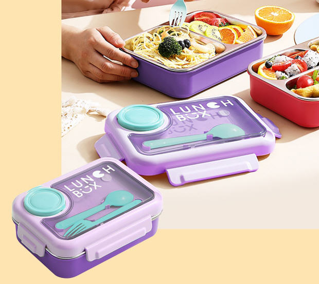 กล่องข้าวสแตนเลส,กล่องข้าวสแตนเลส2ช่อง,750ml