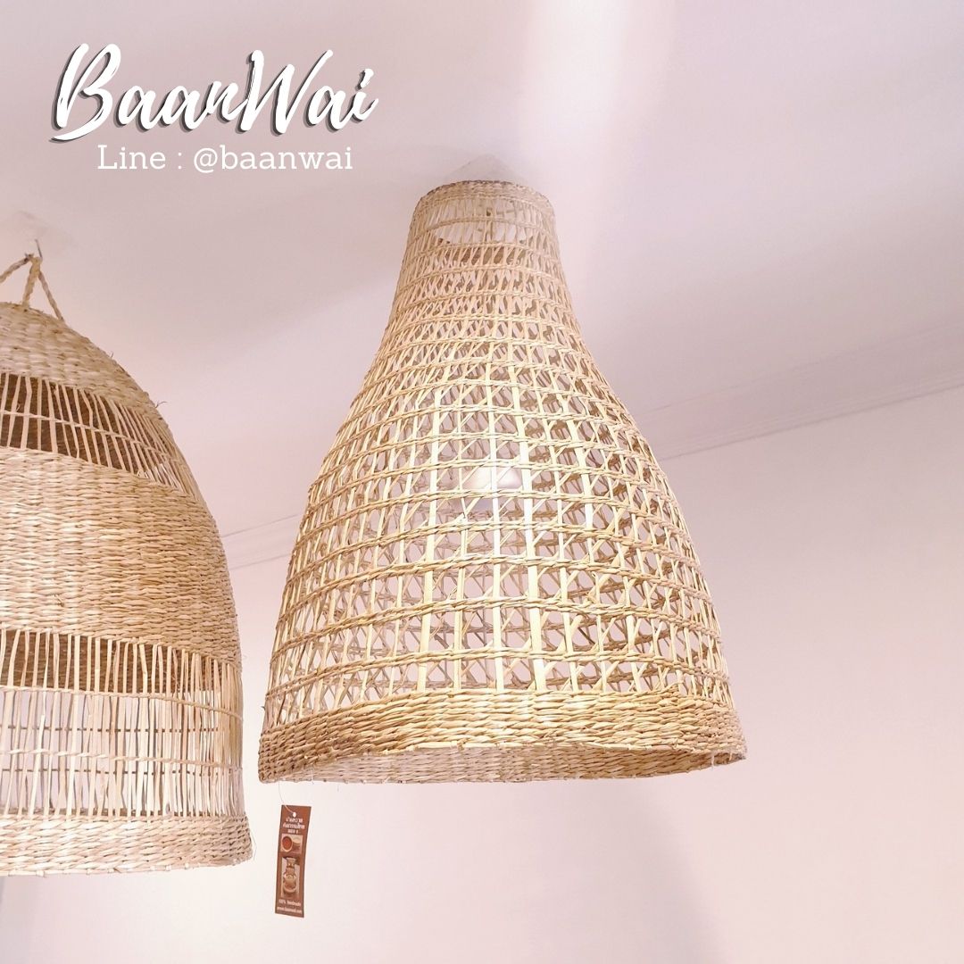 โคมไฟ สานฟางหญ้า