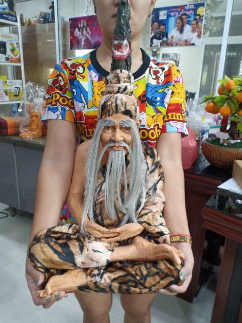 ปู่ฤาษี นารอด นาคราช ตาไฟ เดินดง หน้าตัก 12 นิ้ว เนื้อไฟเบอร์กลาส