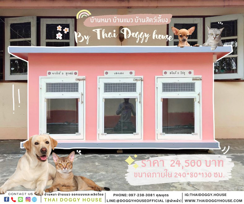 บ้านหมา 3ประตู แบบบ้าน Box Style