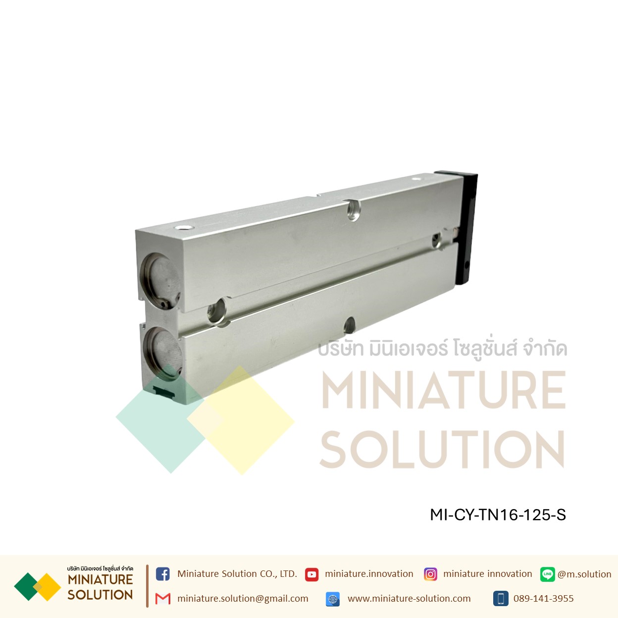 TN16 Series กระบอกสูบลมนิวเมติก 16 มม. กระบอกสูบเพลาคู่ pneumatic double rod double shaft cylinder M5X0.8 ก้านสูบคู่