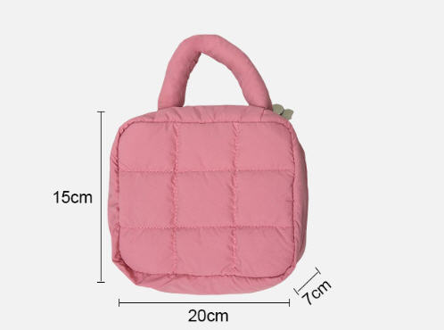 กระเป๋าใส่เครื่องสำอาง,กระเป๋าบุนวม,กระเป๋าสำหรับผู้หญิง,ขนาด20*7*15cm