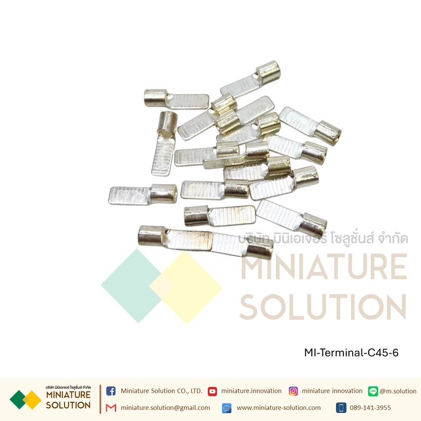 (10 ชิ้น/1 ชุด) หางปลาตรง แบบเปลือย หางปลาต่อเบรกเกอร์ C45-1.5 C45-2.5 C45-4 C45-6 C45-10 C45-16 C45-25 แพ็ค 10 ตัว