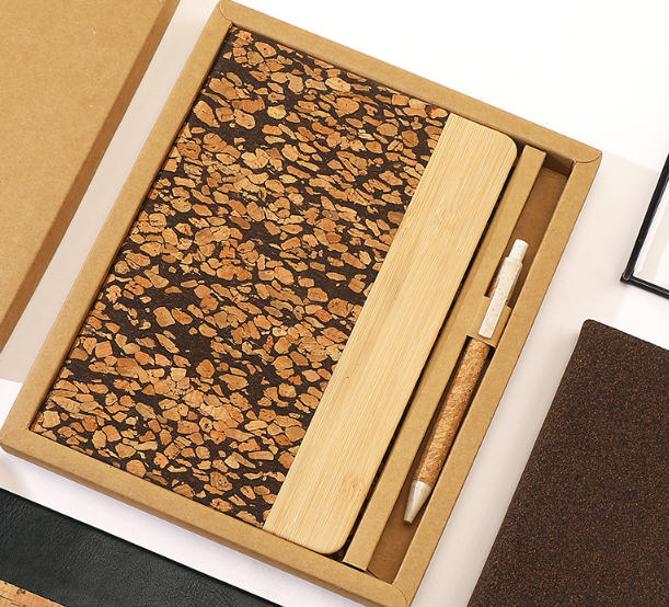 ชุดสมุดโน้ต,สมุดโน้ต,สมุดโน้ตปกกากกาแฟ,สมุดโน้ตปกไม้ก๊อก