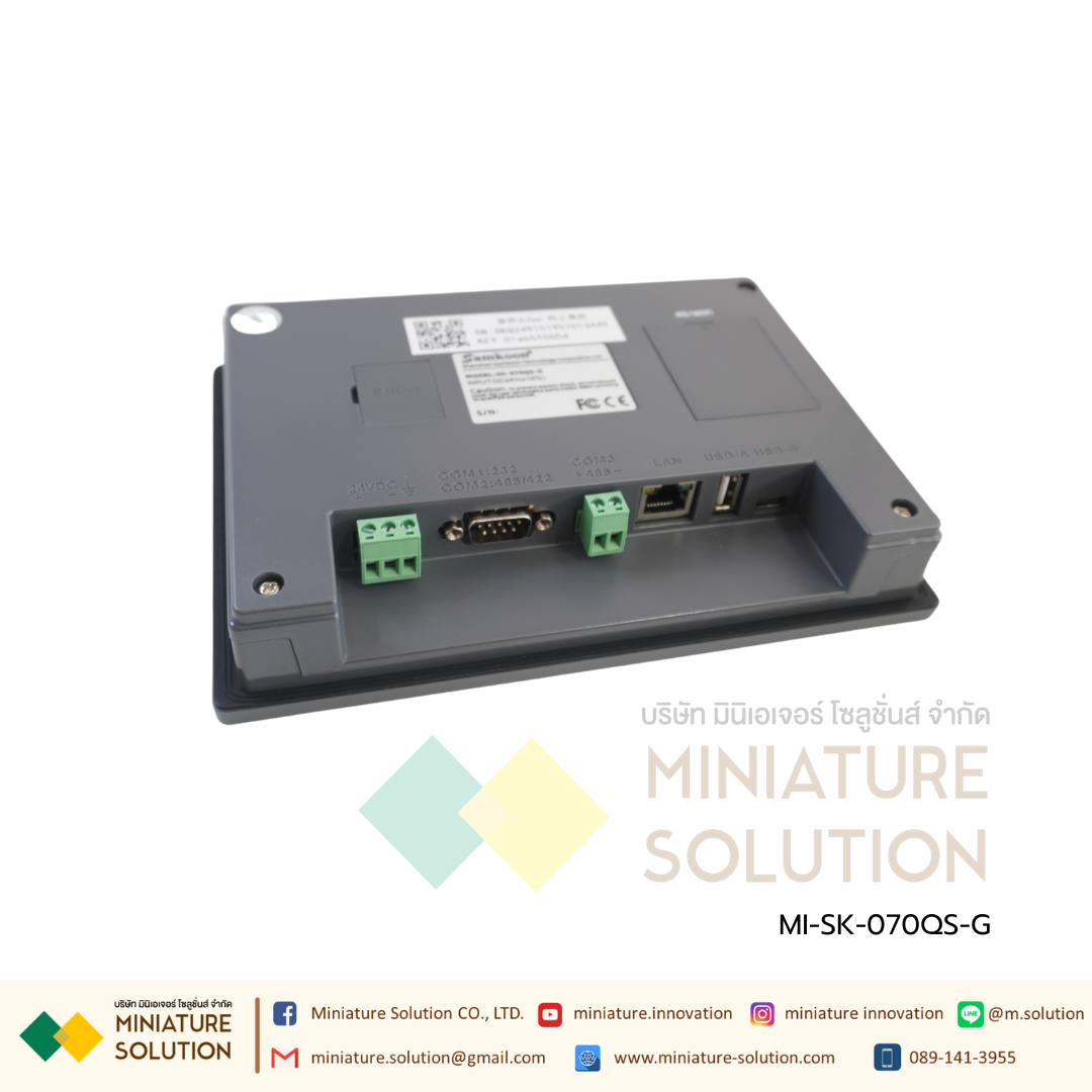 SAMKOON SK-070QS-G HMI 7" (Ethernet) รองรับ Ethernet รองรับระบบ IOT สามารถต่อโมดูล WIFI ได้