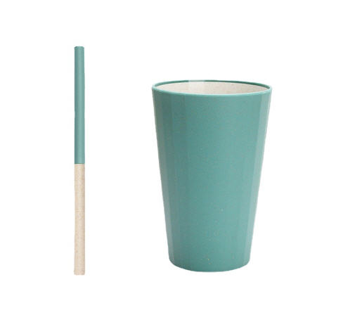 แก้วน้ำฟางข้าวสาลี,แก้วน้ำรักษ์โลก,แก้วพร้อมหลอด