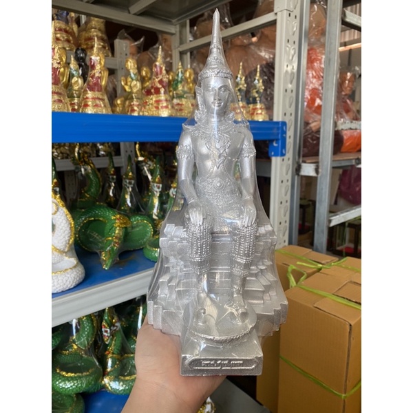 พระวิสุทธิเทพ องค์ปฐม องค์สีเงิน สูง14นิ้ว