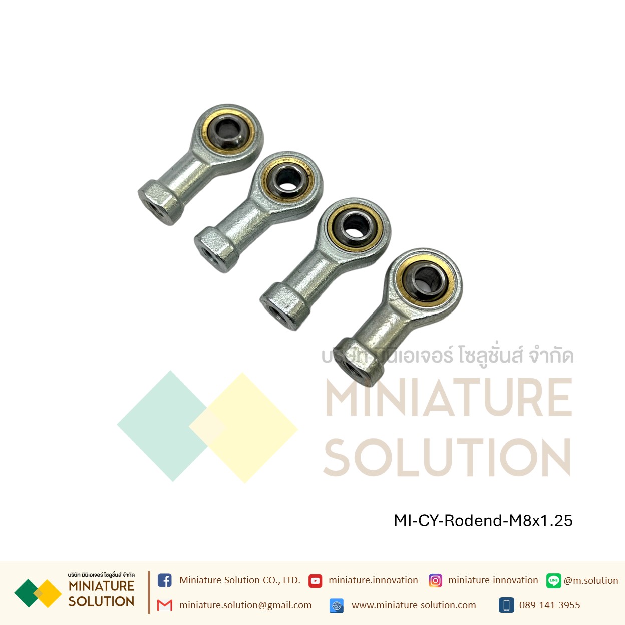 ลูกปืนตาเหลือก Mini Air Cylinder Female Thread Fisheye ก้านเชื่อมต่อแบริ่ง M5x0.8 M6x1 M8x1.25 M10x1.25 M12x1.25 M14x1.5M16x1.5 M18x1.5 M20x1.5 M27x2