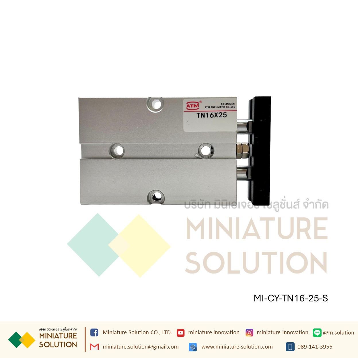 TN16 Series กระบอกสูบลมนิวเมติก 16 มม. กระบอกสูบเพลาคู่ pneumatic double rod double shaft cylinder M5X0.8 ก้านสูบคู่