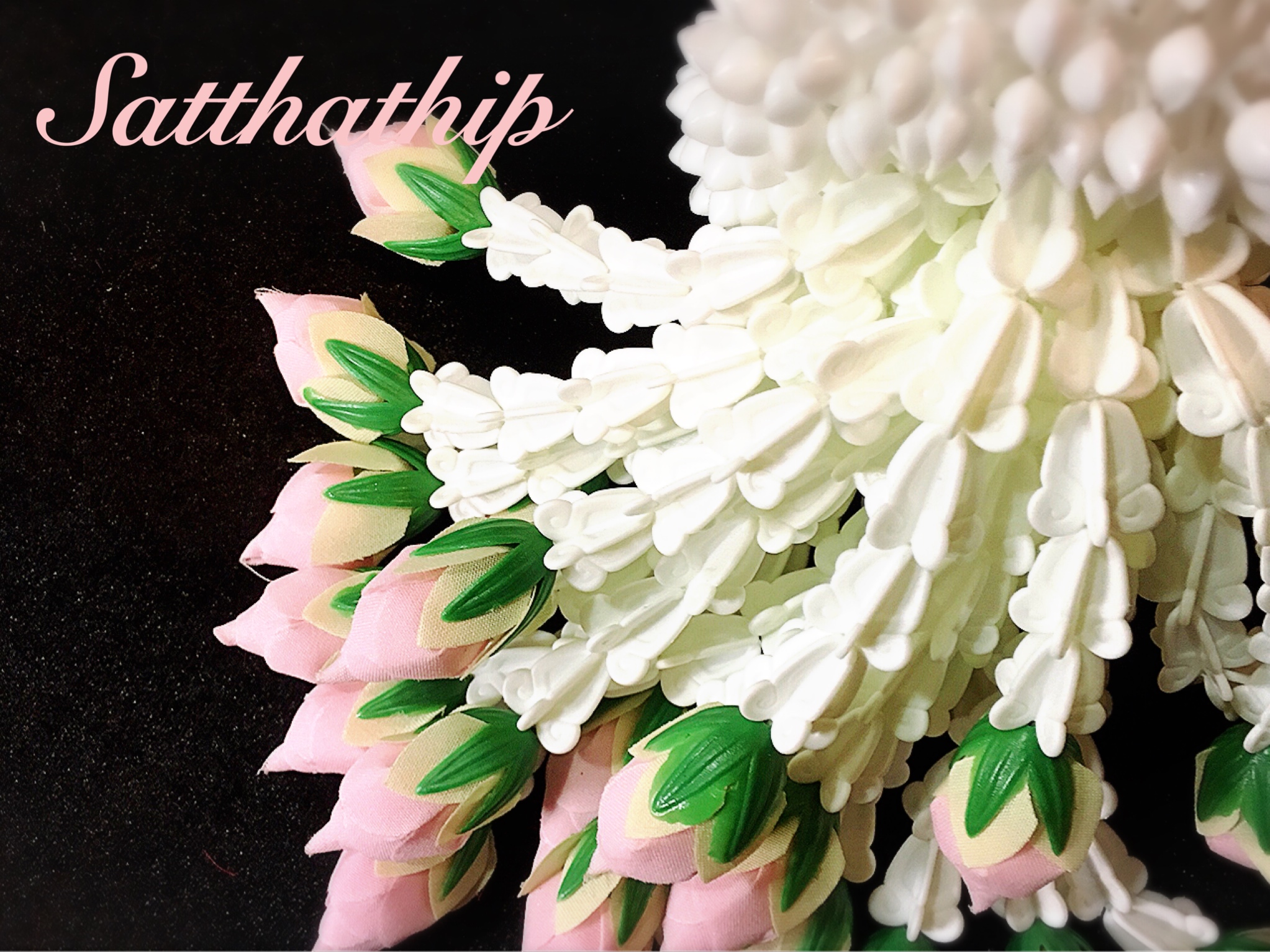 พวงมาลัยดอกพุด - พวงมาลัยดอกพุดประดิษฐ์ - พวงมาลัยประดิษฐ์