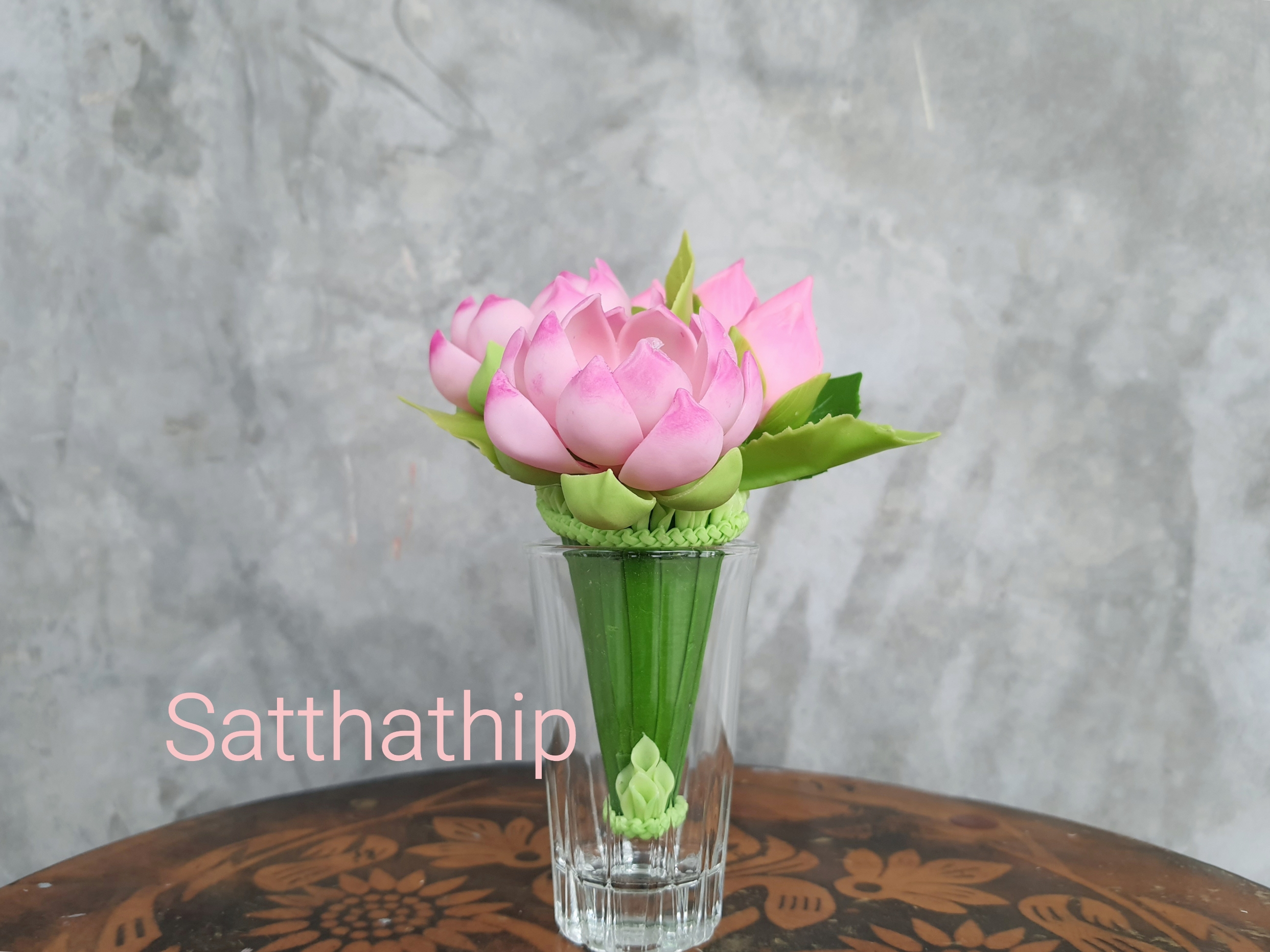 กรวยดอกบัว ประดิษฐ์จากดิน