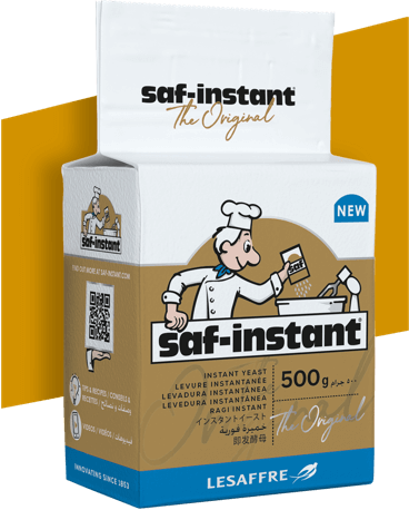 (ยกลัง) Saf Instant ยีสต์แห้งสำเร็จรูป ตรานก ฉลากสีทองสำหรับขนมปังหวาน 500 กรัม x 20 ห่อ (06-0155-11)