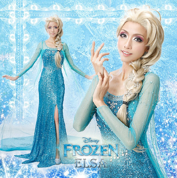 ชุดเจ้าหญิงเอลซ่าผู้ใหญ่ ชุดราชินีหิมะ Frozen ไซส์ S M L XL