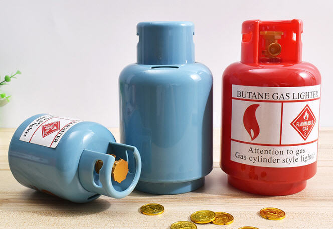 กระปุกออมสิน,กระปุกออมสินถังดับเพลิง,กระปุกออมสินถังแก๊ส