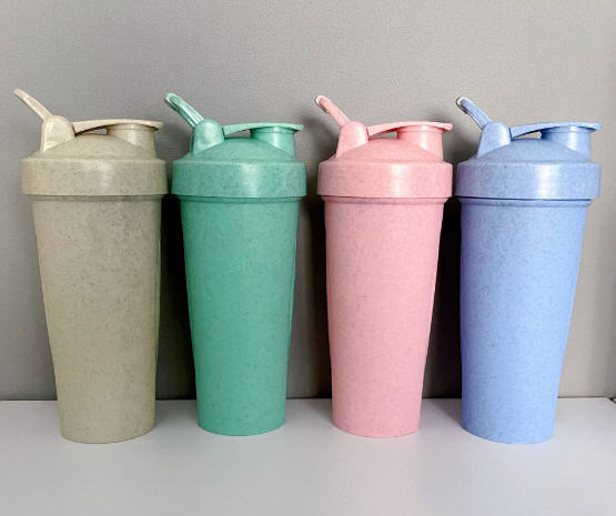 กระบอกเชค,แก้วเชคฟางข้าวสาลี,600ml