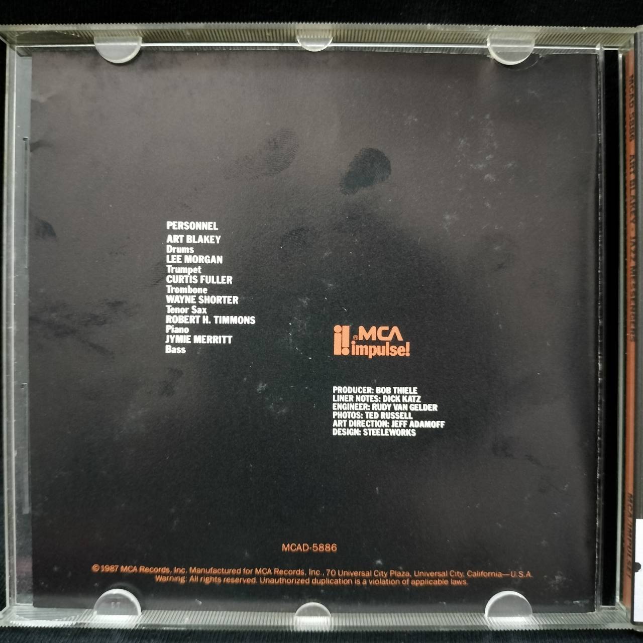 Art Blakey & The Jazz Messengers – Art Blakey & The Jazz Messengers / JAPAN / ปกมีจุดเหลือง / แผ่นดี