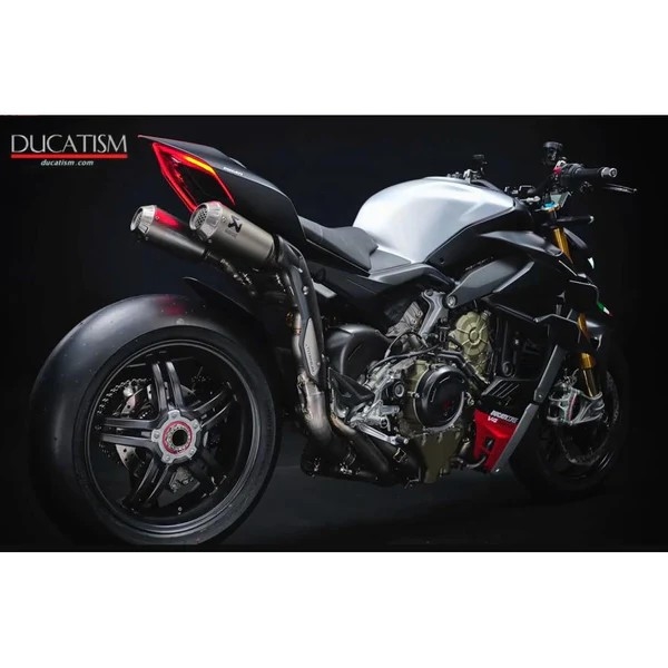 ท่อฟูล Akrapovic แบบปลายคู่ ออกบนสำหรับ streer fighter V4 2023+ (For Exhibition only)
