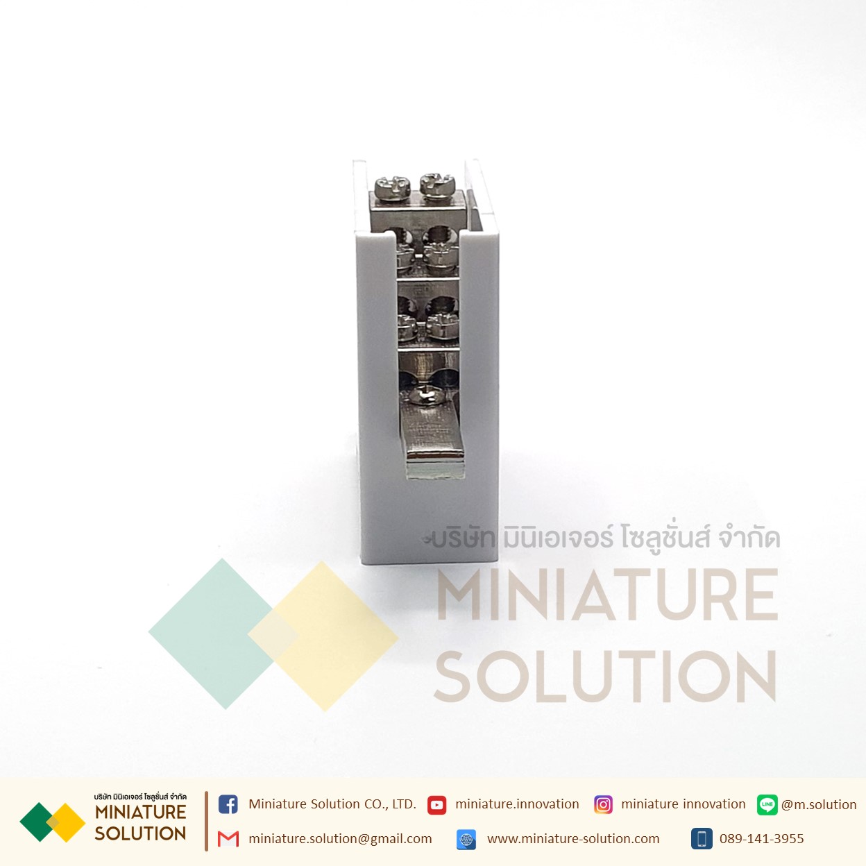 เชื่อมต่อสายไฟ Terminal Block จุดต่อสายไฟ 6HOLE บัสบาร์ ต่อกับ เบรคเกอร์ รวมสาย (FJ6G-63)