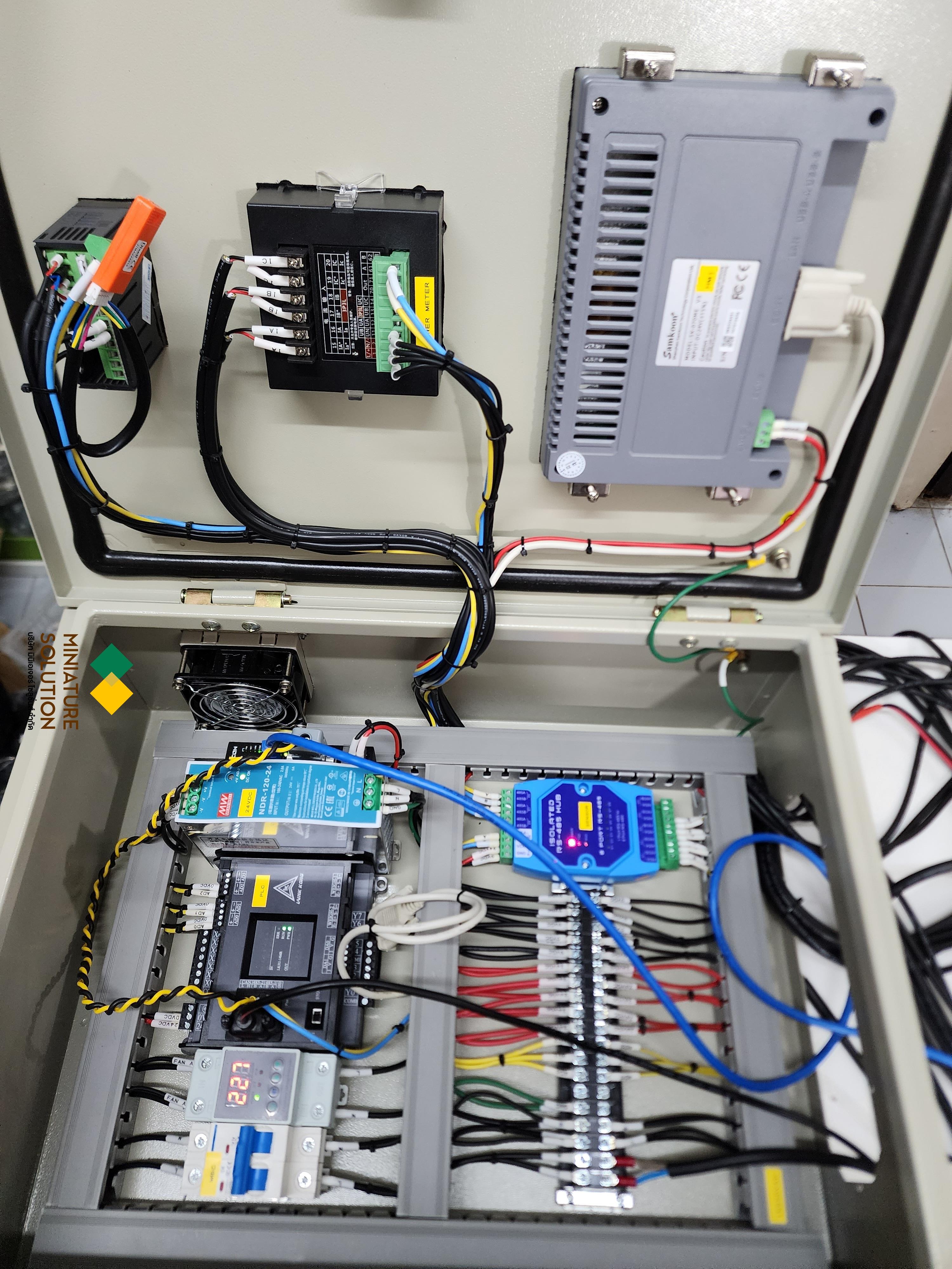 ตู้ควบคุม AHU ระบบทำความเย็นตู้คอนเทนเนอร์ วัดอุณหภูมิ ความชื้น วัดการใช้พลังงานไฟฟ้าเพื่อลดค่าไฟ