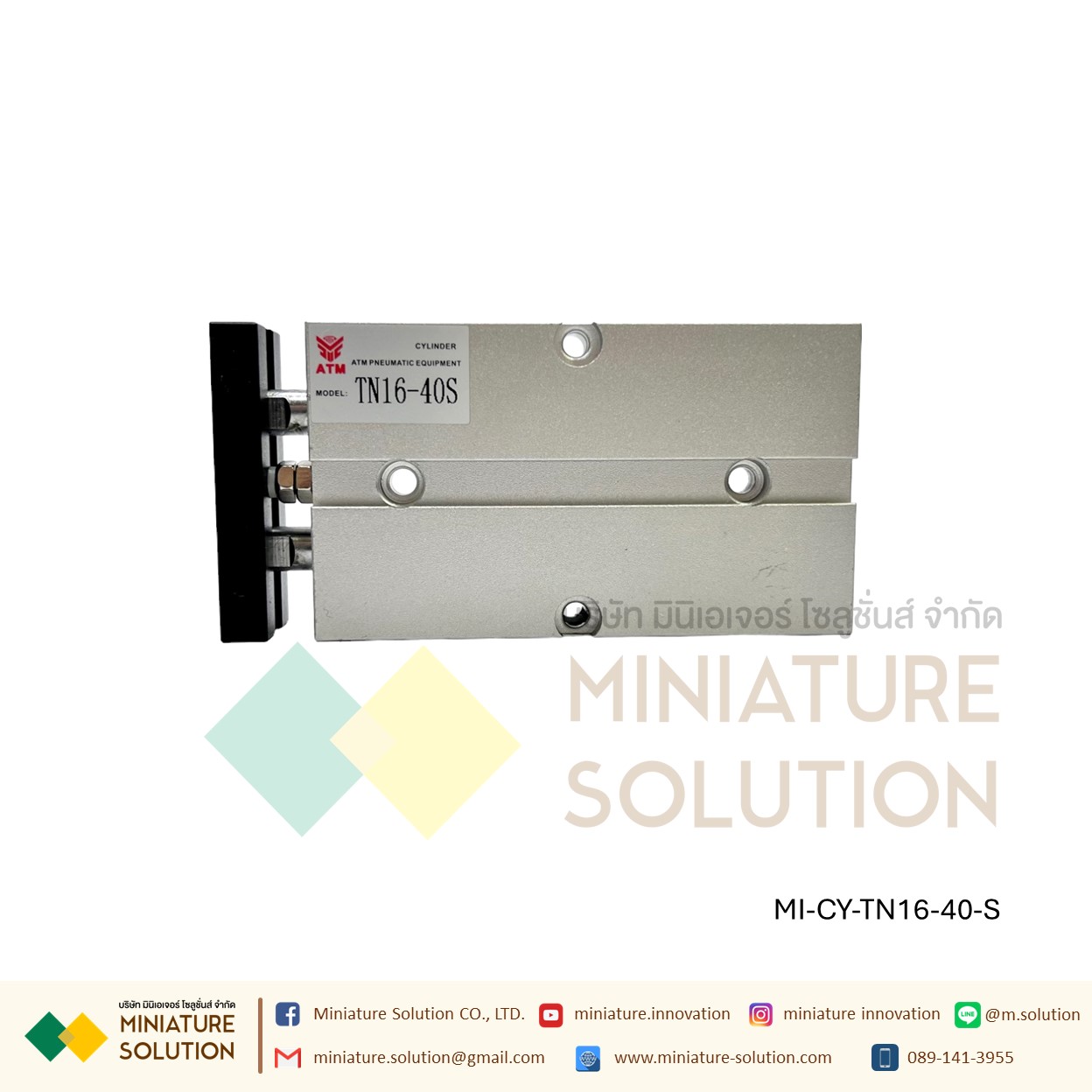 TN16 Series กระบอกสูบลมนิวเมติก 16 มม. กระบอกสูบเพลาคู่ pneumatic double rod double shaft cylinder M5X0.8 ก้านสูบคู่