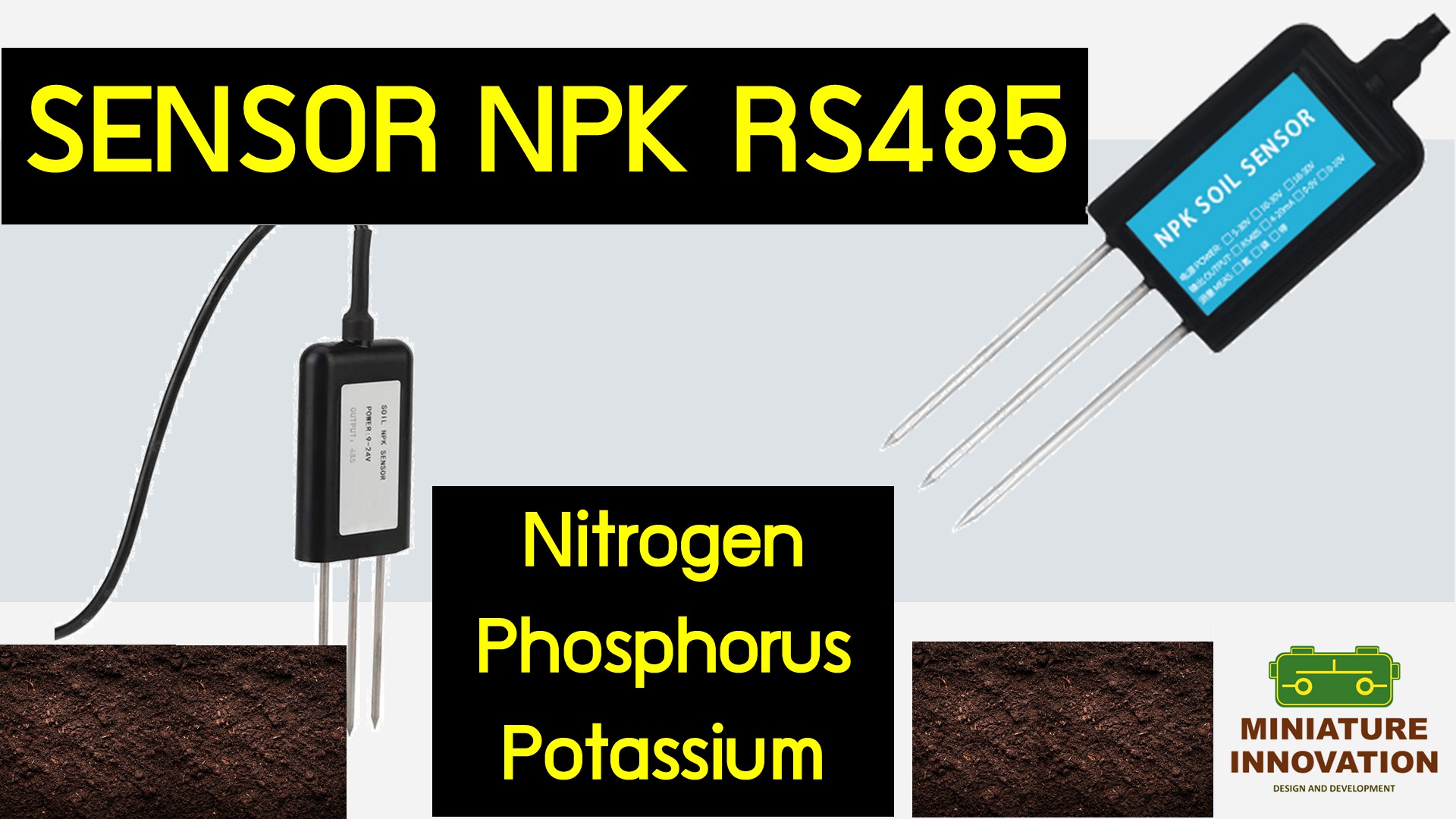 Soil NPK Sensor NPK sensor MODBUS RTU485 สำหรับวัดธาตุ สารอาหารในดินเชิงการเกษตร OUTPUT RS485