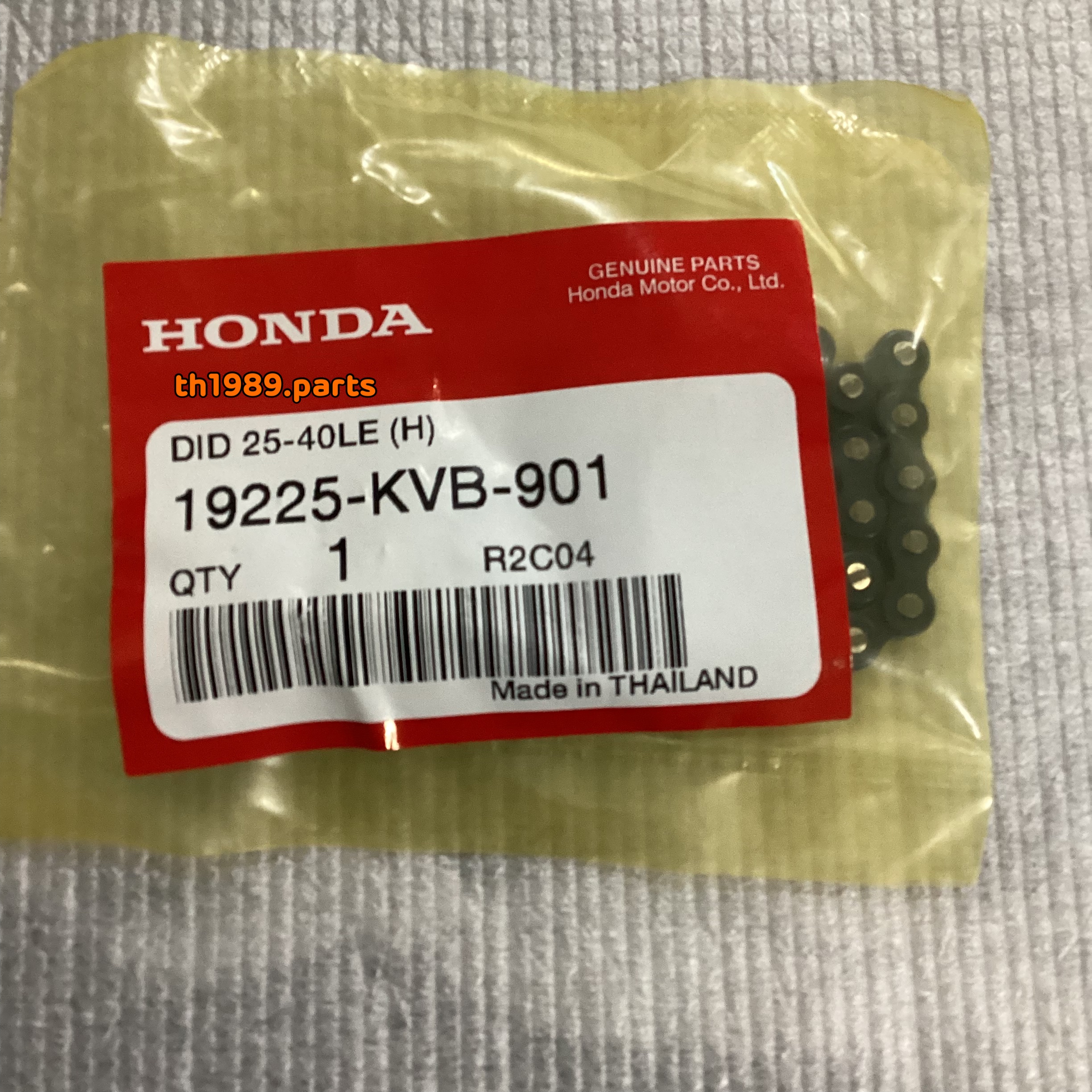 โซ่ขับปั้มน้ำ(40 ข้อ) สำหรับรุ่น CLICK110ตัวแรก,CLICK110I อะไหล่แท้ HONDA 19225-KVB-901