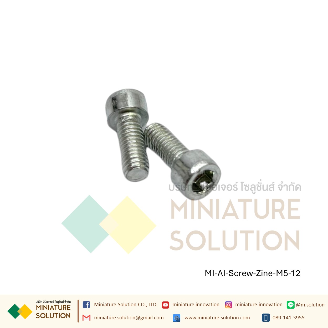 น็อตหัวจมชุบขาว Zinc Socket Head Cap Screw โบลท์หัวจมหกเหลี่ยม ชุบสังกะสี สำหรับสำหรับยึดงานอลูมิเนียมโปรไฟล์ (ขนาด M4*/M5*/M6*/M8*8/10/12/16/20/25 )