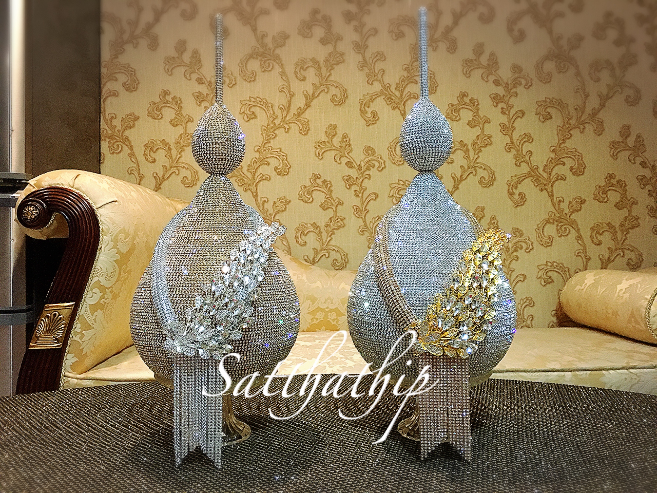 พานพุ่ม - พานพุ่มสักการะ - พานพุ่มเงินทอง - Phan bush