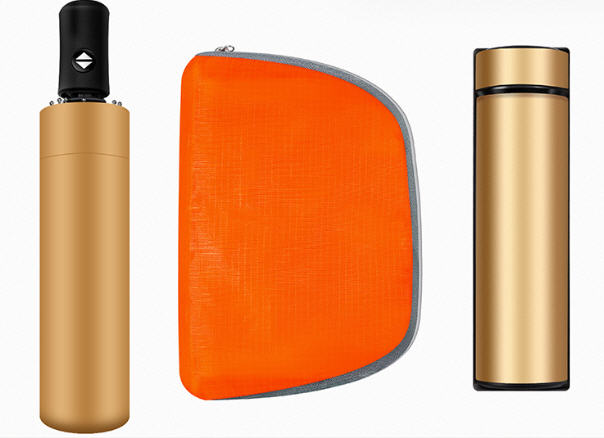 ชุดกระบอกน้ำสแตนเลส+เป้พับได้+ร่ม