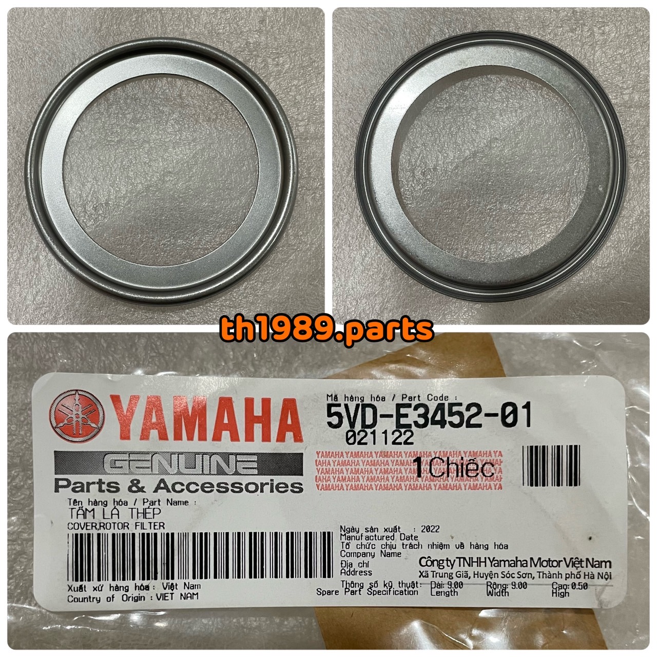 5VD-E3452-01 ฝาครอบข้อเหวี่ยง MIO , FILANO , FINO , GRAND FILANO 2015-2017 , GRAND FILANO HYBRID 2018-2021 อะไหล่แท้ YAMAHA รหัสเก่า 5VV-E3452-00