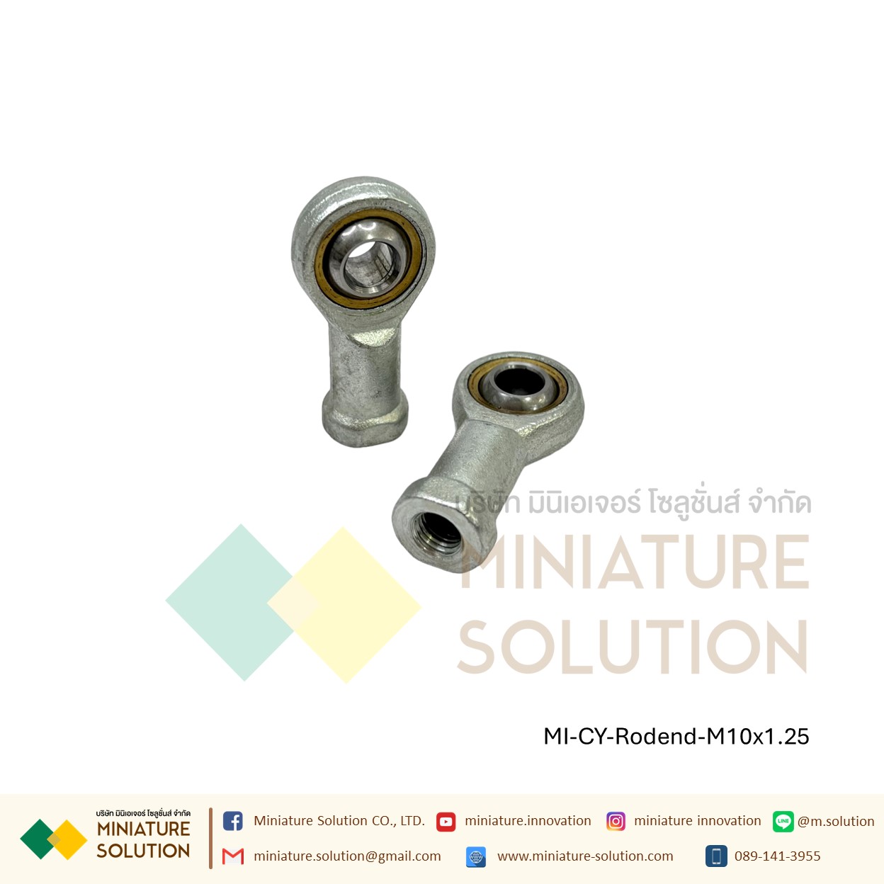 ลูกปืนตาเหลือก Mini Air Cylinder Female Thread Fisheye ก้านเชื่อมต่อแบริ่ง M5x0.8 M6x1 M8x1.25 M10x1.25 M12x1.25 M14x1.5M16x1.5 M18x1.5 M20x1.5 M27x2