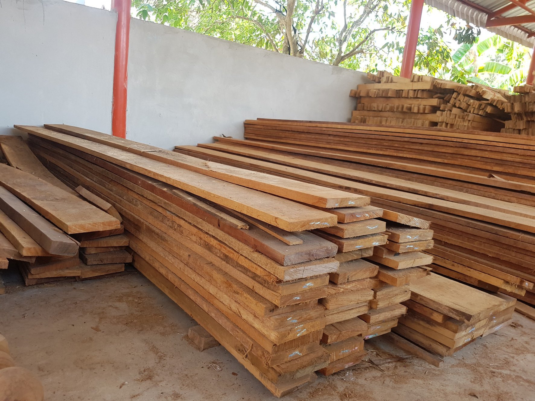 ( รหัส A2 ) ศาลา ไม้สัก สีเงา หลังตั้ง หลังคาสีขาว / ขนาด 2.00 x 2.00 x 3.00 เมตร