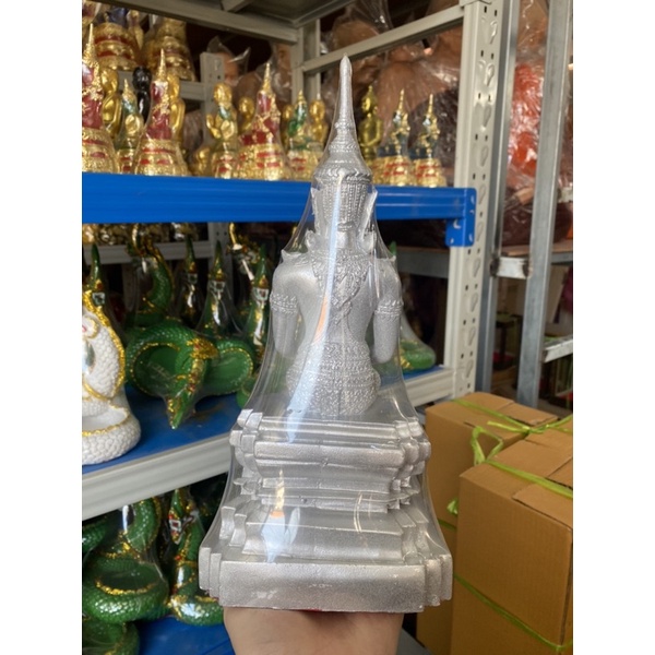 พระวิสุทธิเทพ องค์ปฐม องค์สีเงิน สูง14นิ้ว