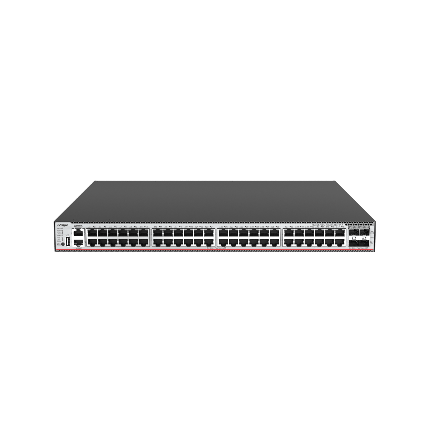 RG-S5760C-48GT4XS-HP-X Ruijie 48-Port 90W PoE++ Layer 3 Switch
