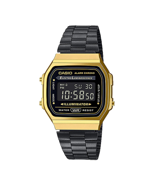 CASIO นาฬิกาข้อมือ นาฬิกากันน้ำ นาฬิกาของแท้ ประกันศูนย์ CMG 1 ปี รุ่น A168WEGB-1B