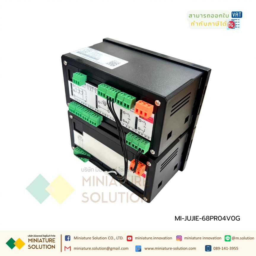 GT68R JUJIE เครื่องบันทึกข้อมูลดิจิตอล Recorder Temperature RTD Pressure Current Voltage Data Logger 4-20mA 0-5V Analog RS485 ปริ้นข้อมูลได้ Printing integrated 4 channels + standard 485